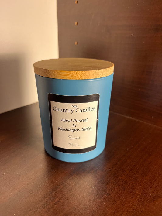 Country Candle 7oz *Blue* Hand Crafted